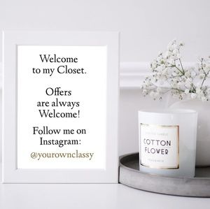 Welcome to my Closet!